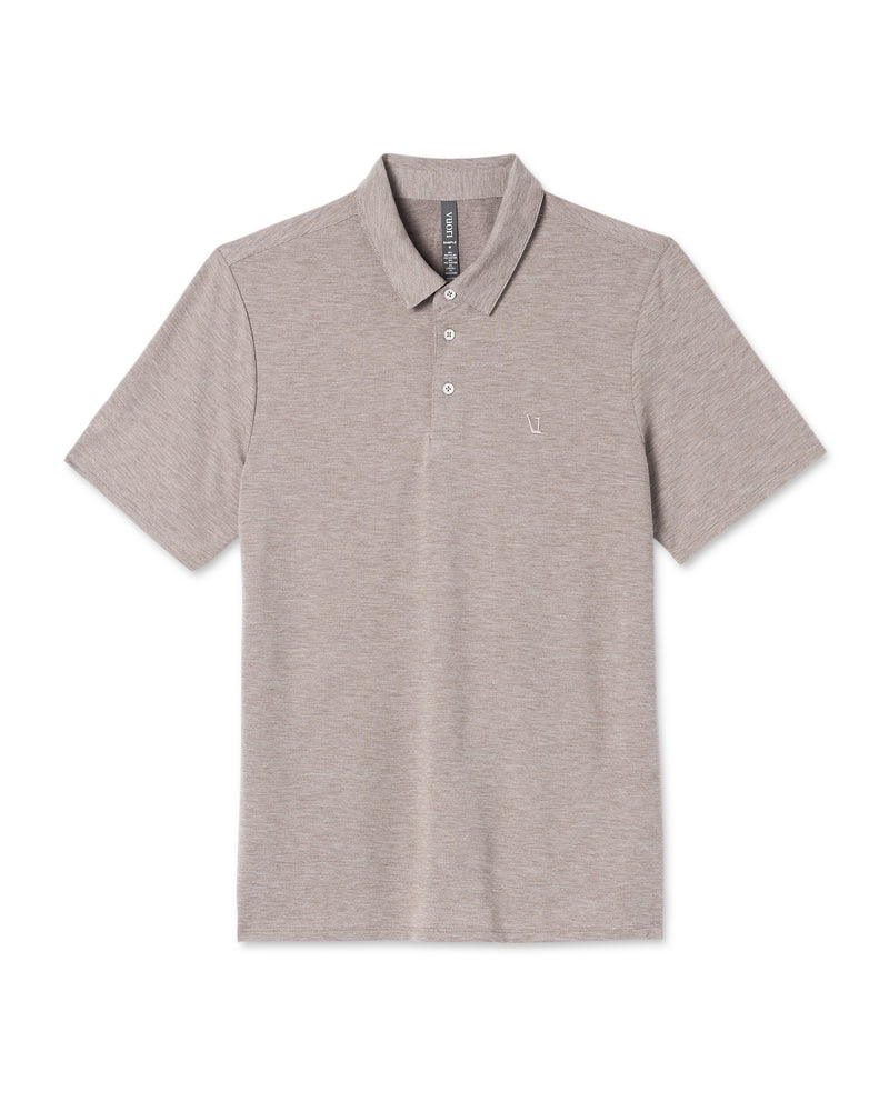 Knit Twill Polo | Fossil Heather