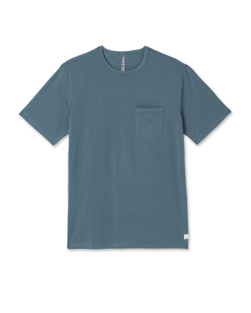 Men's Feather Pocket T-Shirt by Vuori | L | Lake | Cotton | Lightweight | Breathable