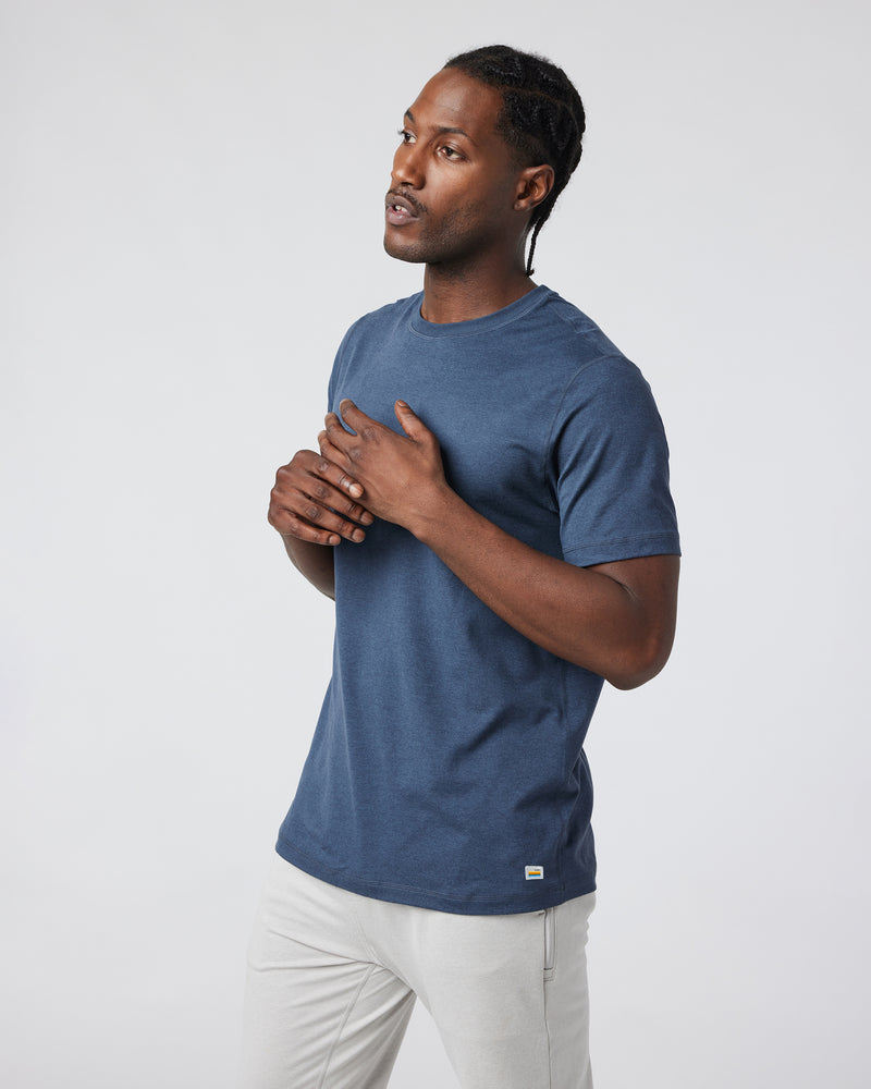 Short Sleeve Ponto Performance Tee | Azure Heather