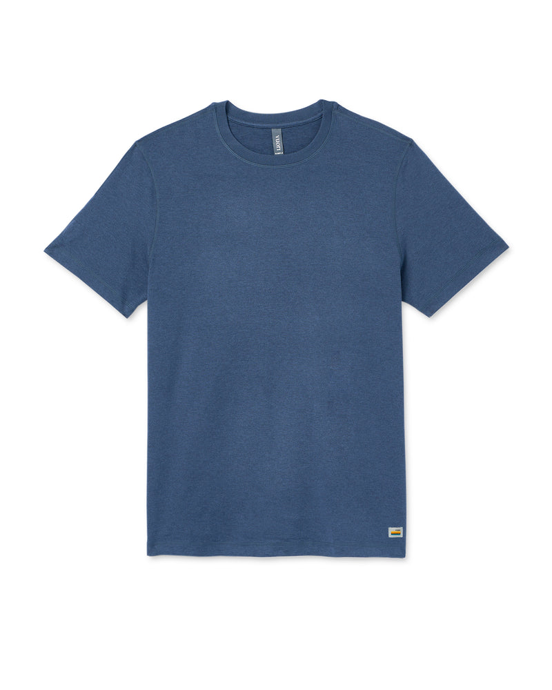 Short Sleeve Ponto Performance Tee | Azure Heather