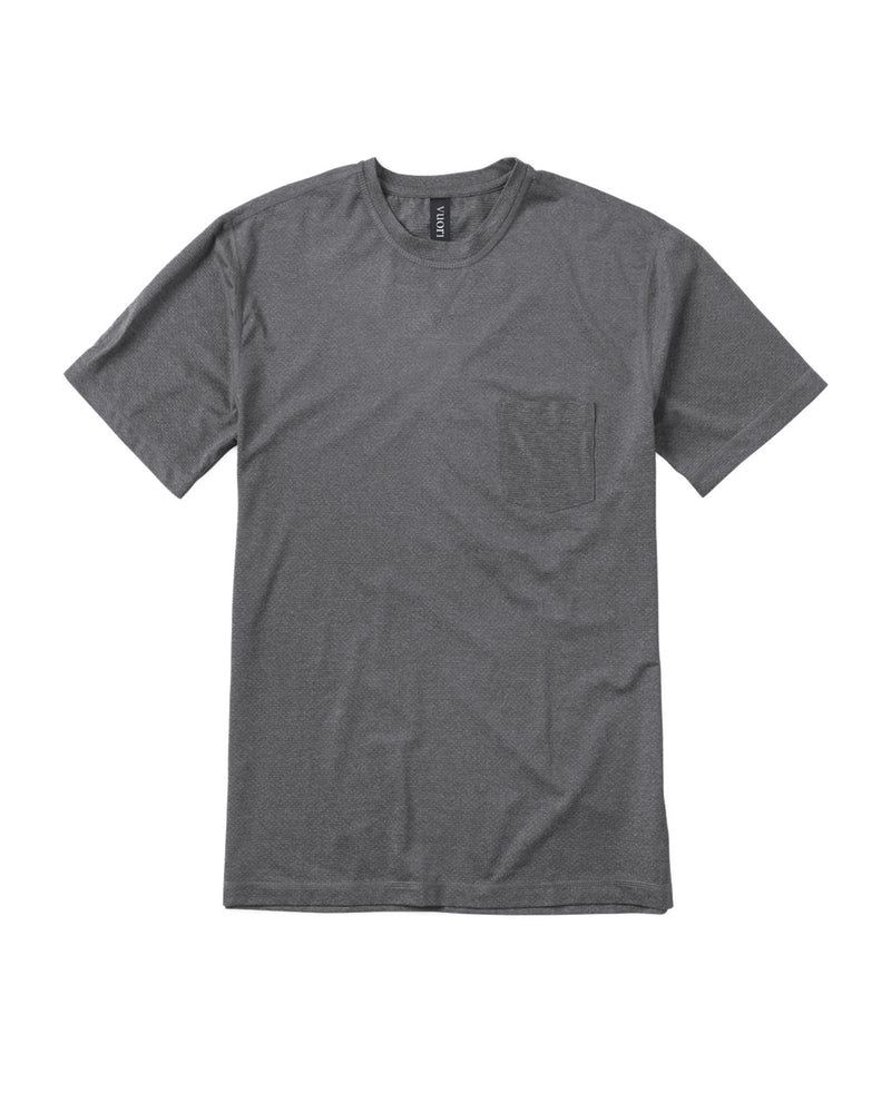 Tradewind Performance Tee | Heather Grey Pocket Tee | Vuori