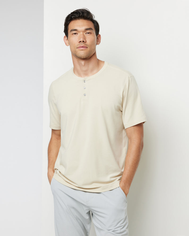 Short Sleeve Ever Henley | Cashew