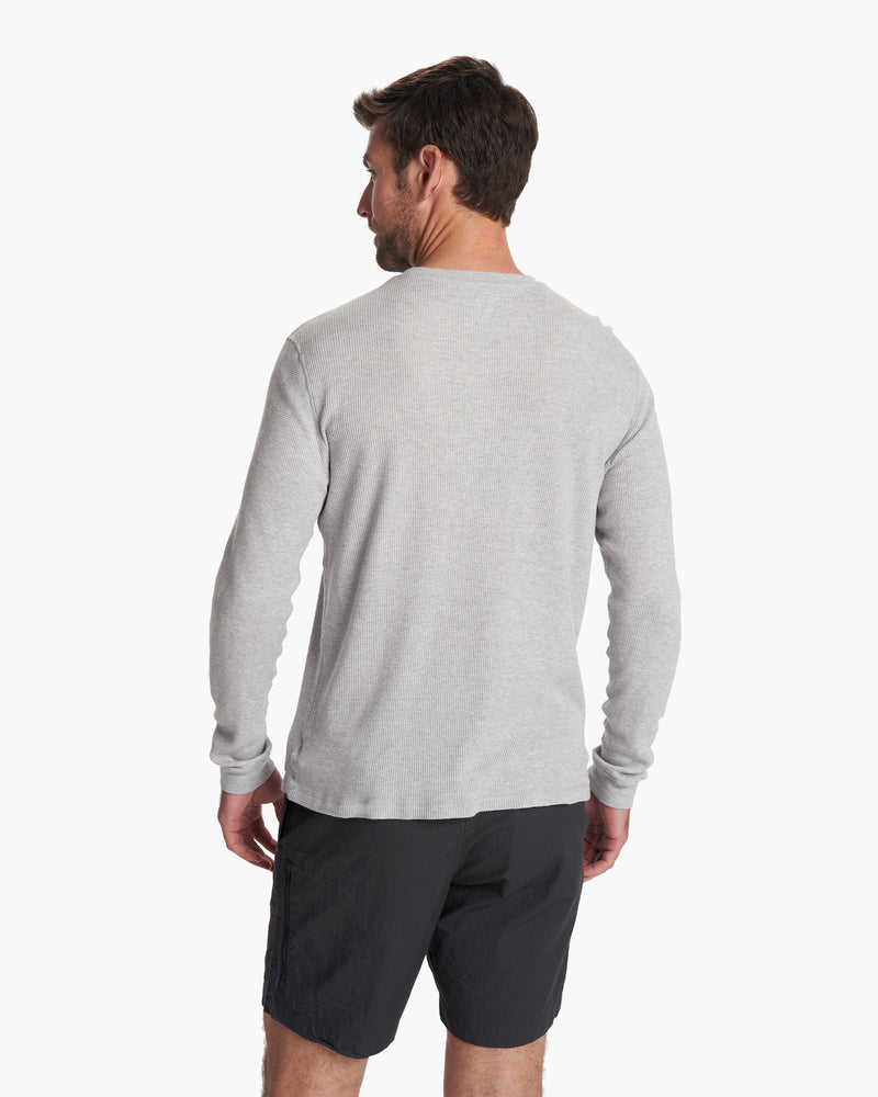 Waffle Crew | Men\'s Light Grey Thermal Shirt | Vuori