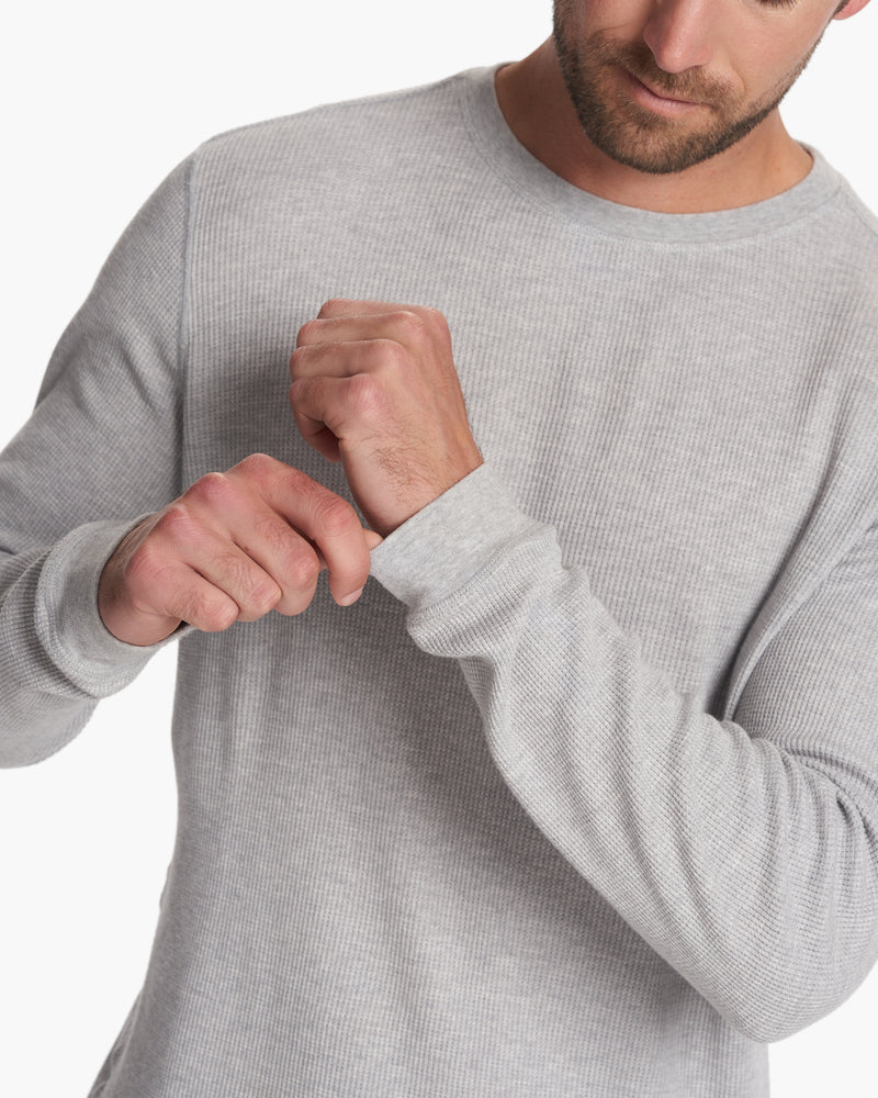 Waffle Crew | Men's Light Grey Thermal Shirt | Vuori