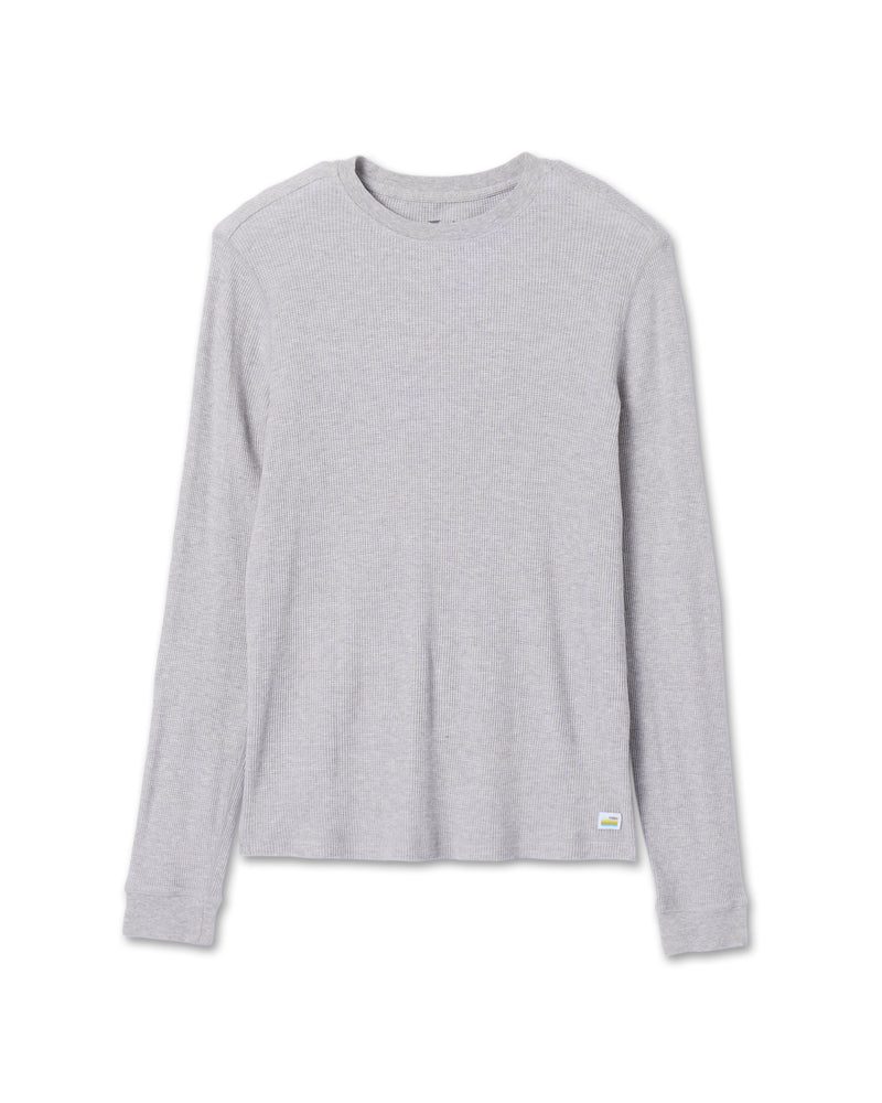 Waffle Crew | Men\'s Light Grey Thermal Shirt | Vuori