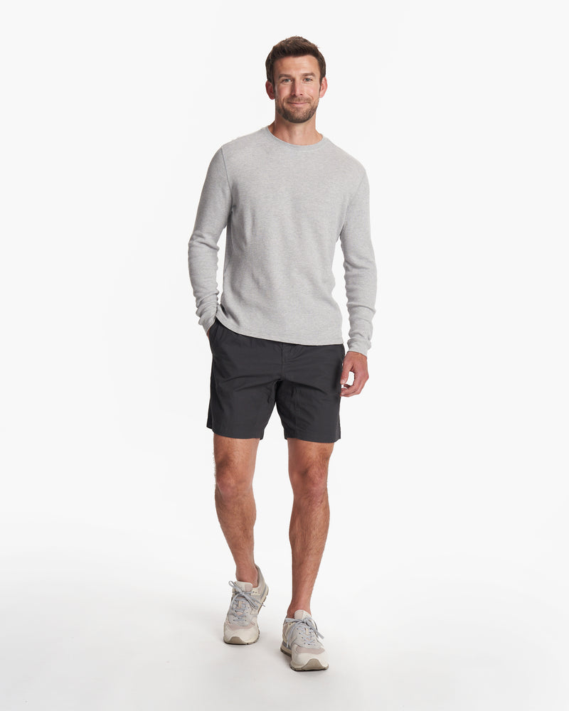 Waffle Crew | Men's Light Grey Thermal Shirt | Vuori