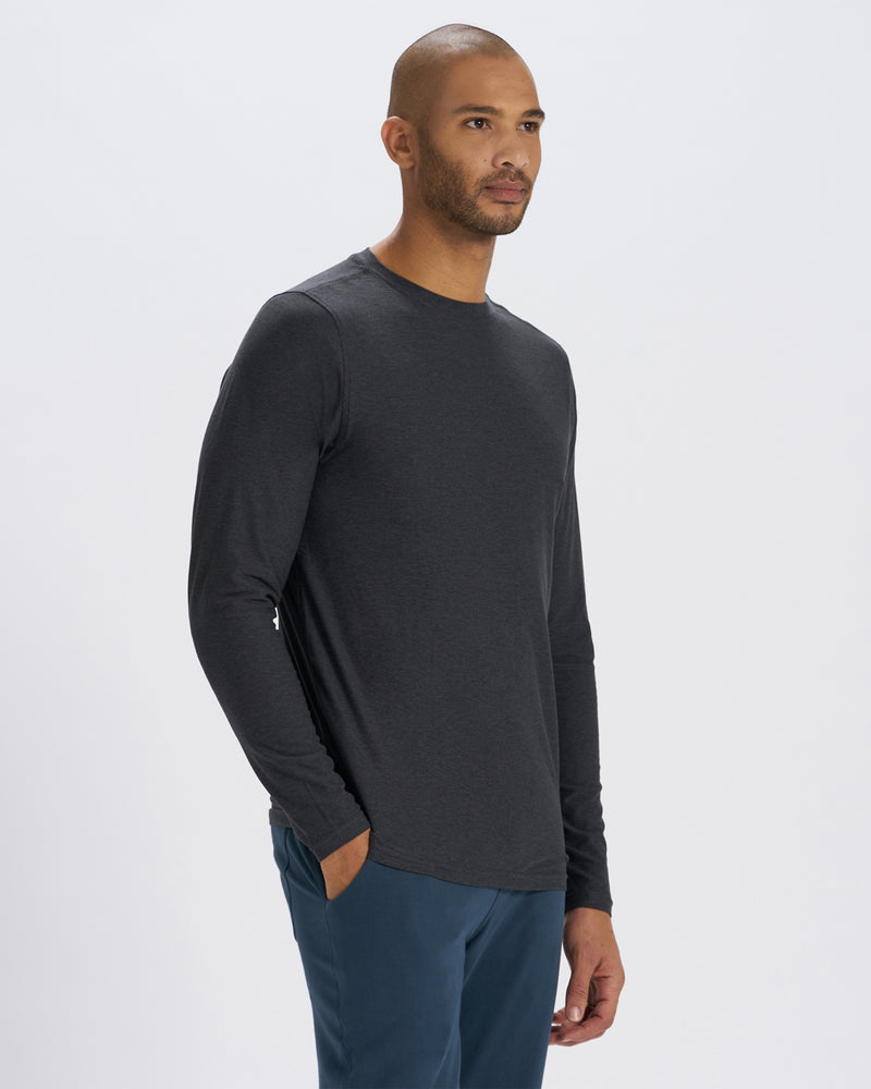Long-Sleeve Strato Tech Tee, Men's Charcoal Shirt