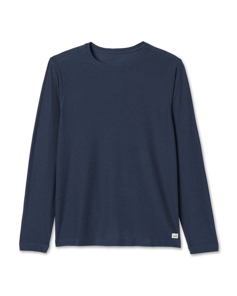 Long-Sleeve Strato Tech Tee, Navy Long Sleeve Top