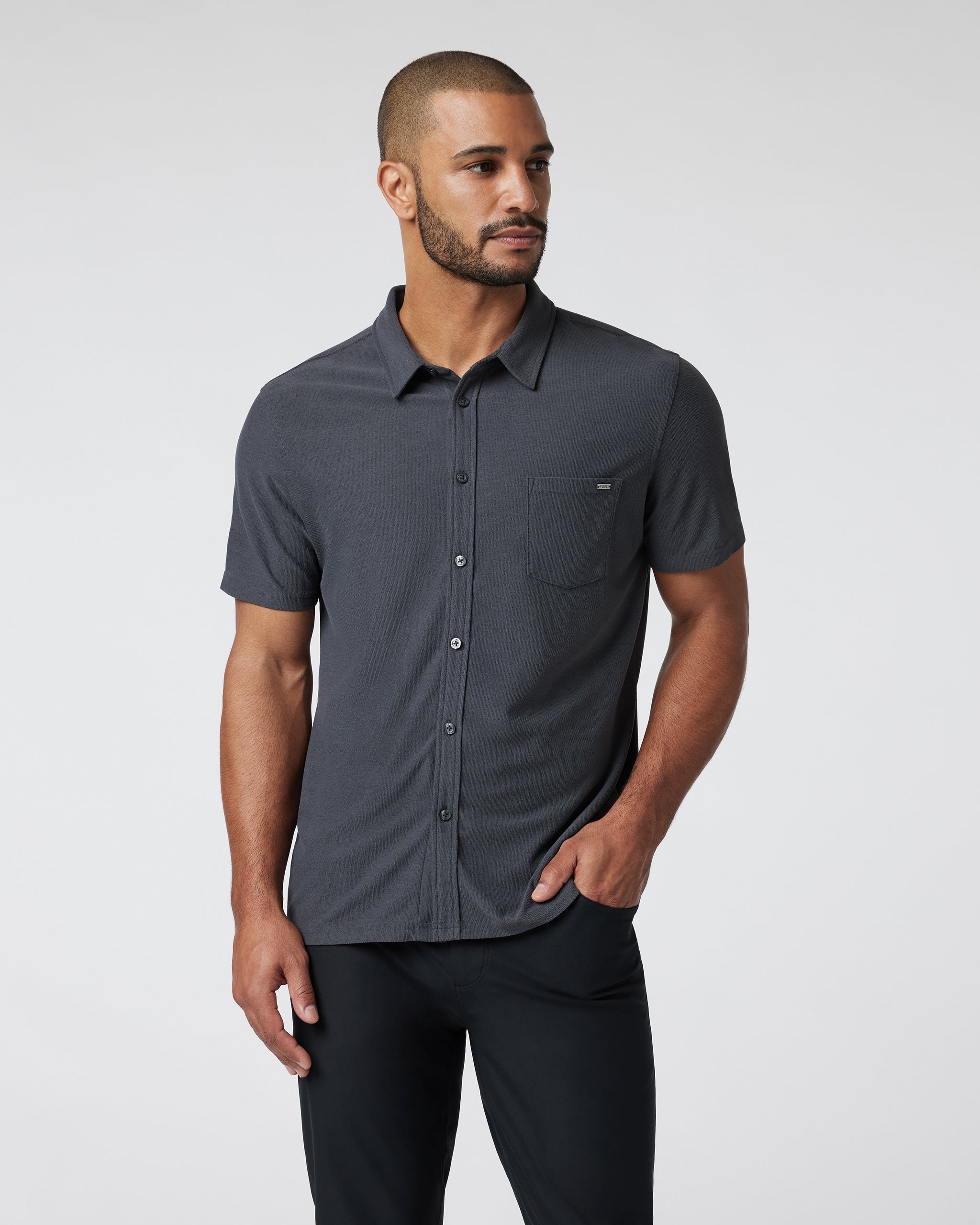 Short-Sleeve Ace Button Down