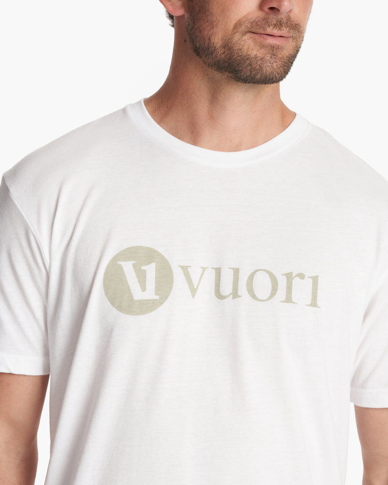 V1 Vuori Wordmark Logo Tee, Black/Teak