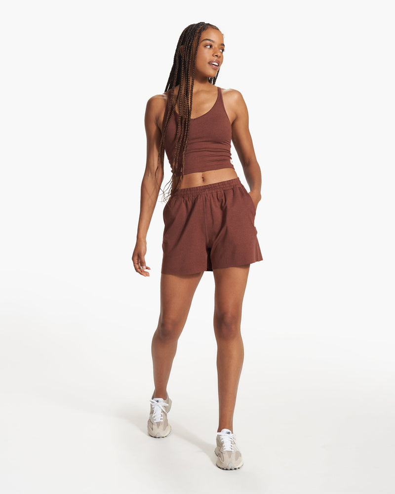 Halo Performance Crop, Azure Heather Athletic Crop Top