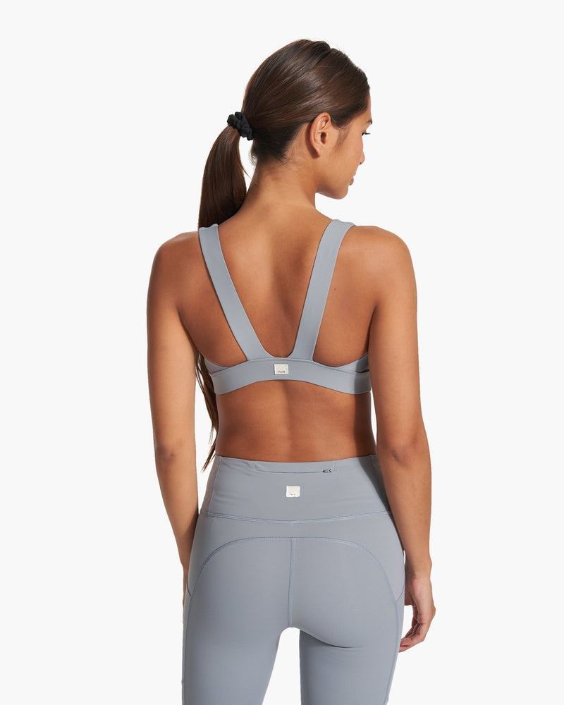 Elevation Ruched Bra, Flint Heather Sports Bra