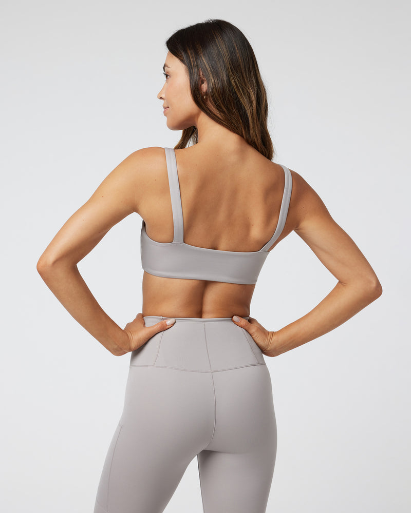 Evolve Square Neck Bra, Soft Pewter Sports Bra