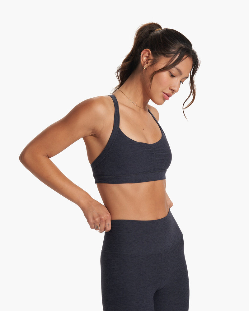 Lululemon Black and Gray Mesh Back Attached Sports Bra Tank Top