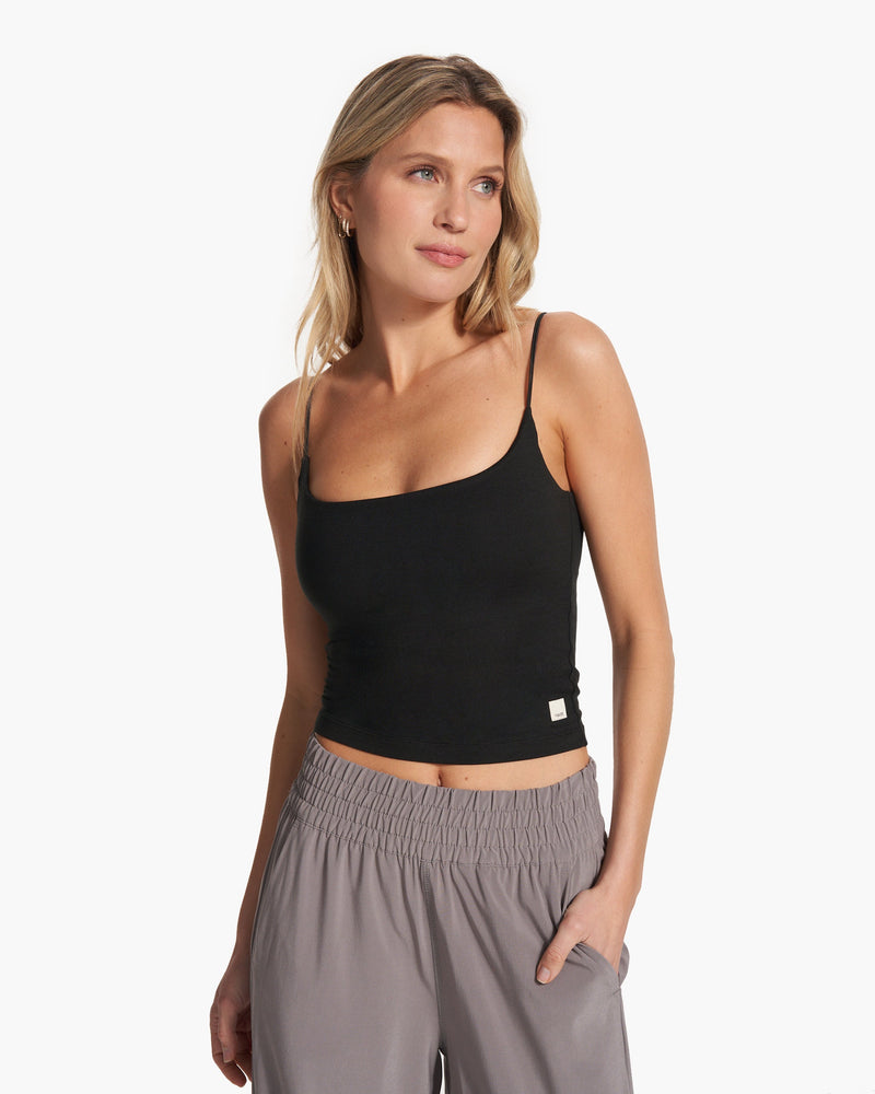 Lux Cami, Women's Black Tank Top