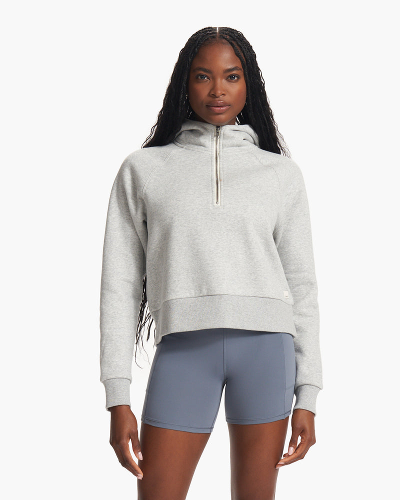 Haven Half Zip Hoodie, Women's Suede Velour Hoodie