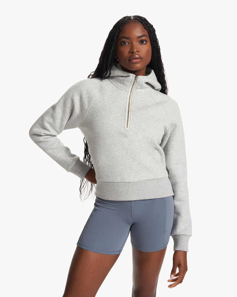 Restore Half Zip Hoodie | Light Heather Grey