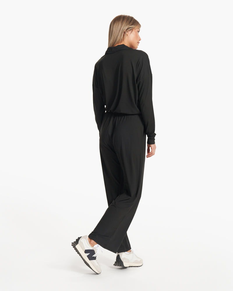 Lux Intentions Jumpsuit, Black Long-Sleeve Jumpsuit