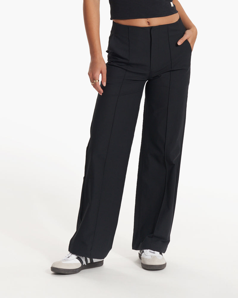 Women's Meta Wideleg - Short, Black Tailored Pants