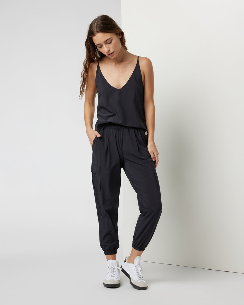 Women's Relaxed Fit Super Soft Cargo Joggers - A New Day™ Black XL