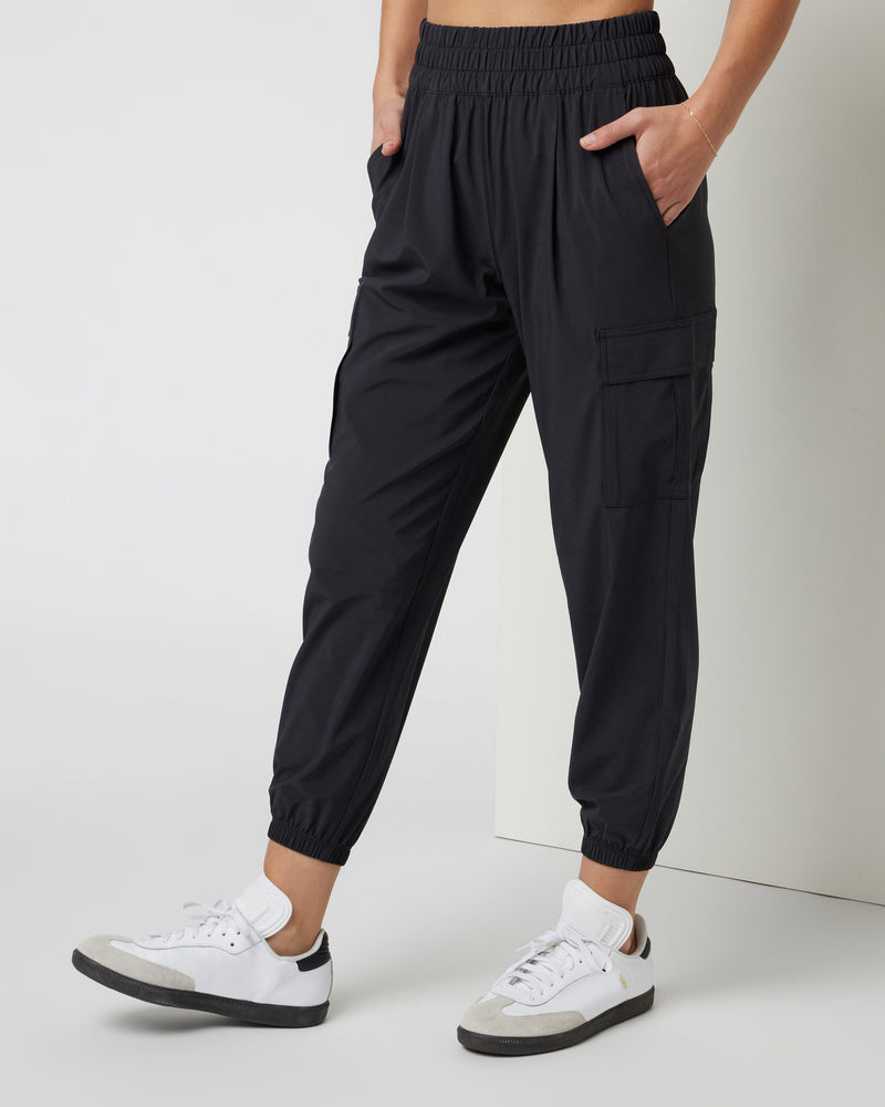 Villa Cargo Jogger, Women's Black Cargo Pants