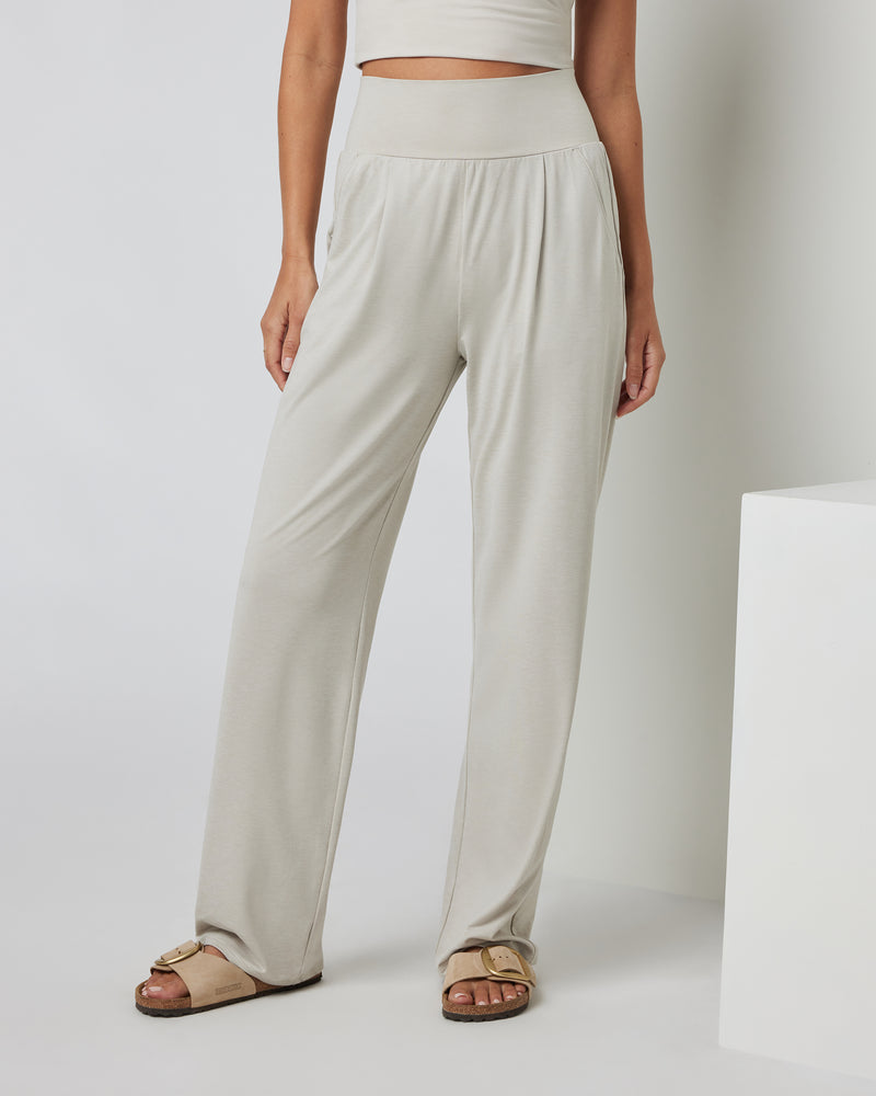 Lux At Ease Straight, Suede Heather Straight Leg Pants