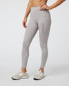 Evolve Zipped Legging | Soft Pewter