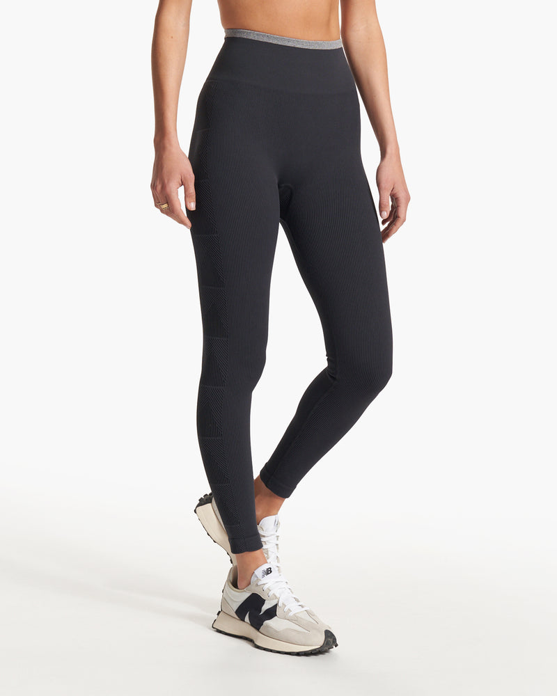 Helix Seamless Legging, Black Ribbed Leggings