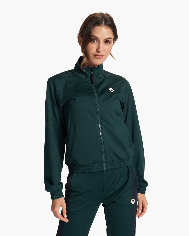 Courtside Track Jacket, Women's Grass Zip Up Jacket