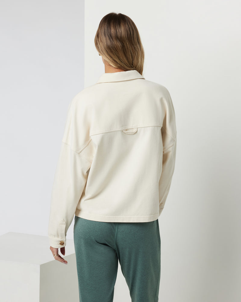 Mackenzie Cropped Shirt Jacket | Natural