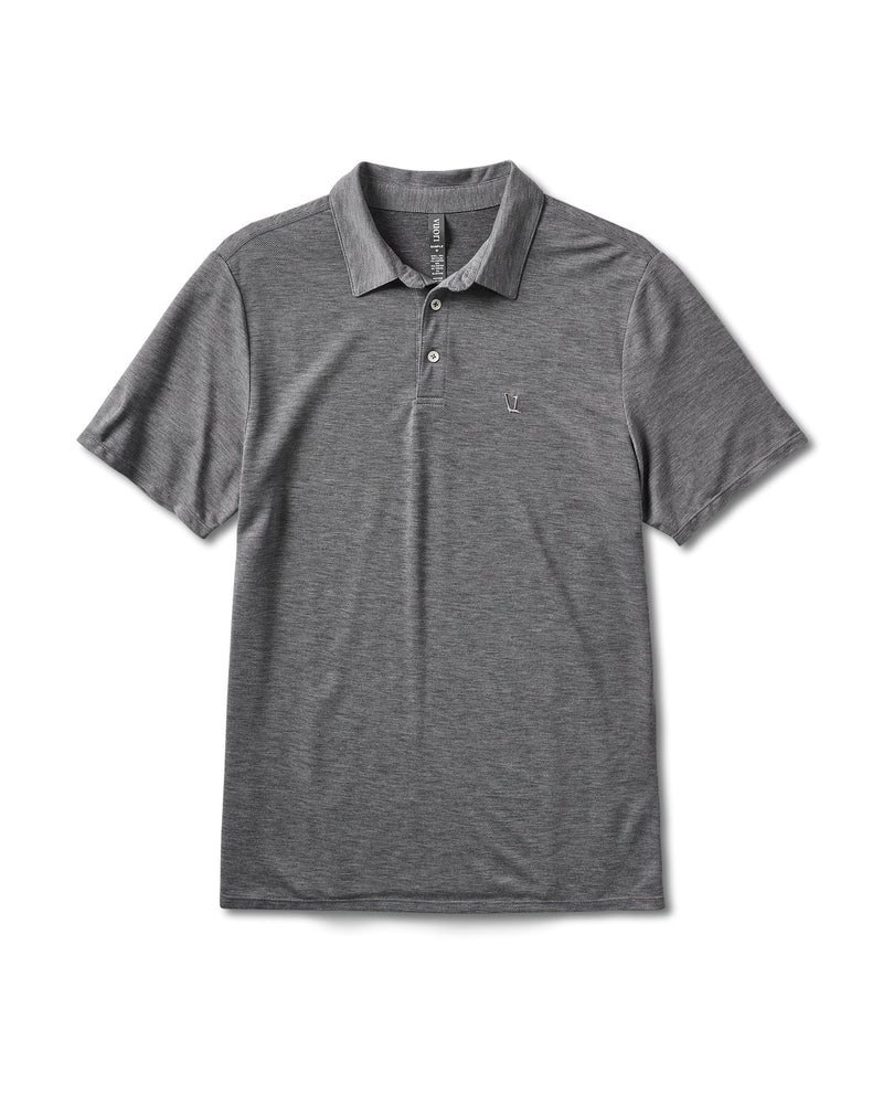 Knit Twill Polo | Men's Camel Heather Golf Polo | Vuori