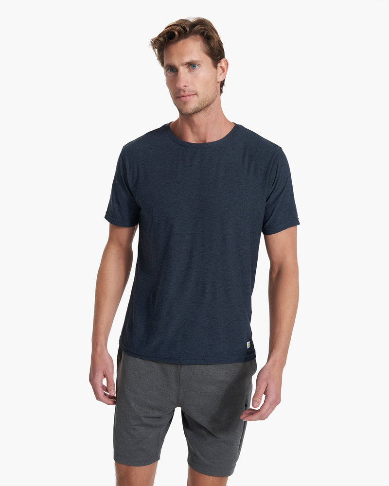 Strato Tech Tee, Men's Navy Heather Blue Tee