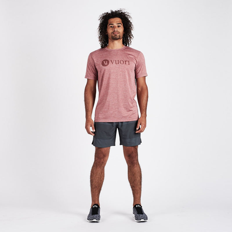 V1 Vuori Tech Tee - Saltwater Red Heather - Saltwater Red Heather 5