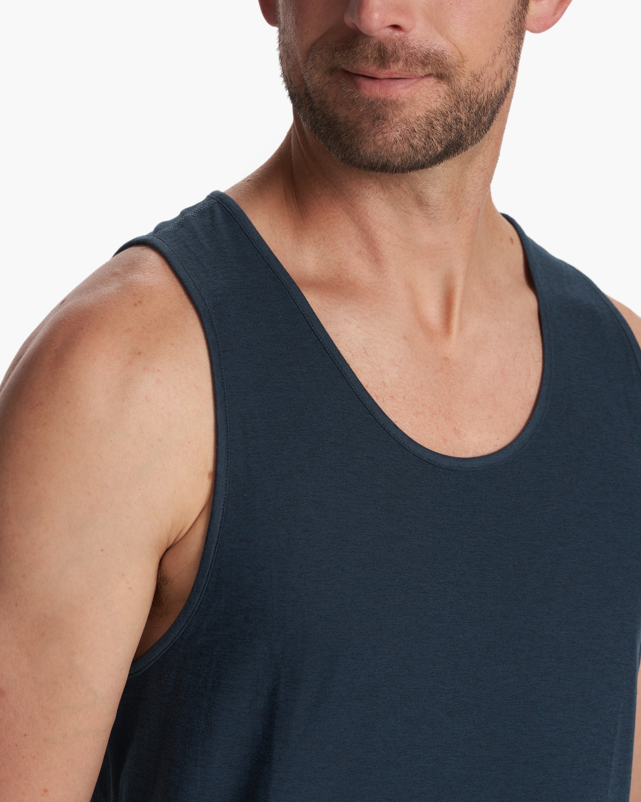 Strato Tech Tank | Men's Navy Heather Tank Top | Vuori