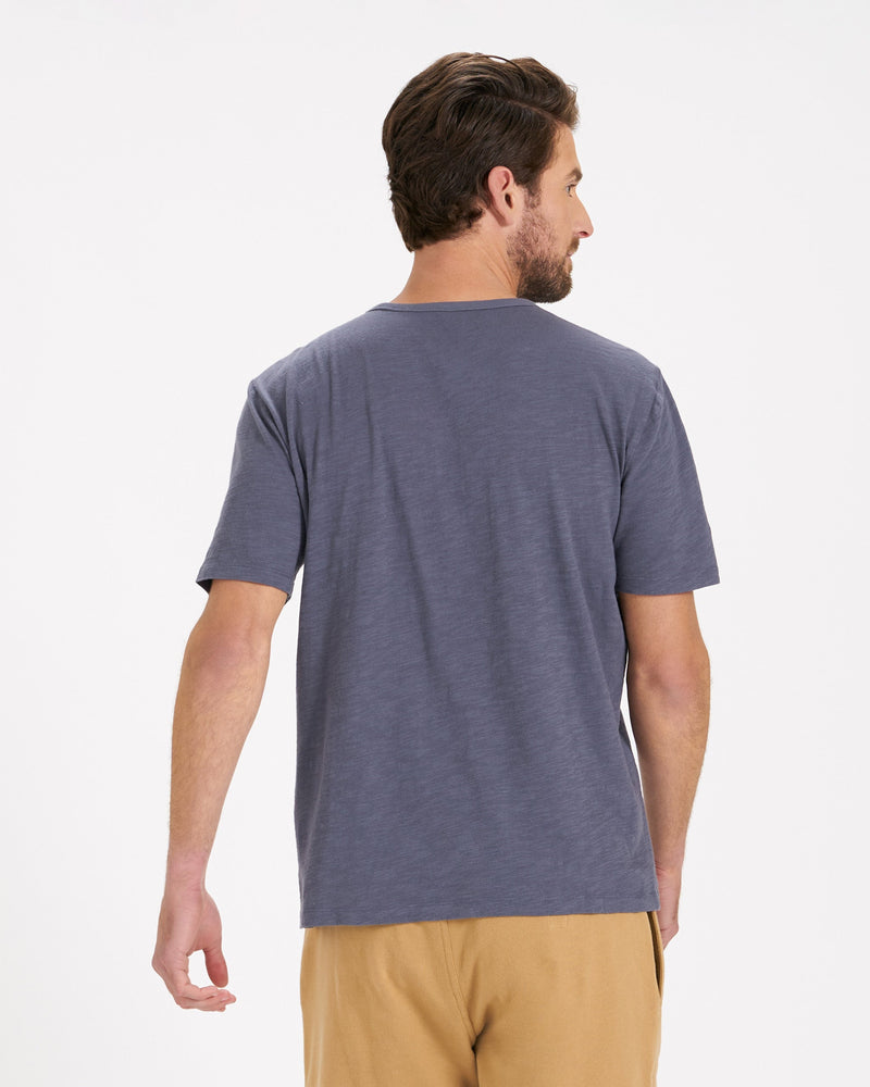 The Rise Tee | Men's Azure Jersey Shirt | Vuori