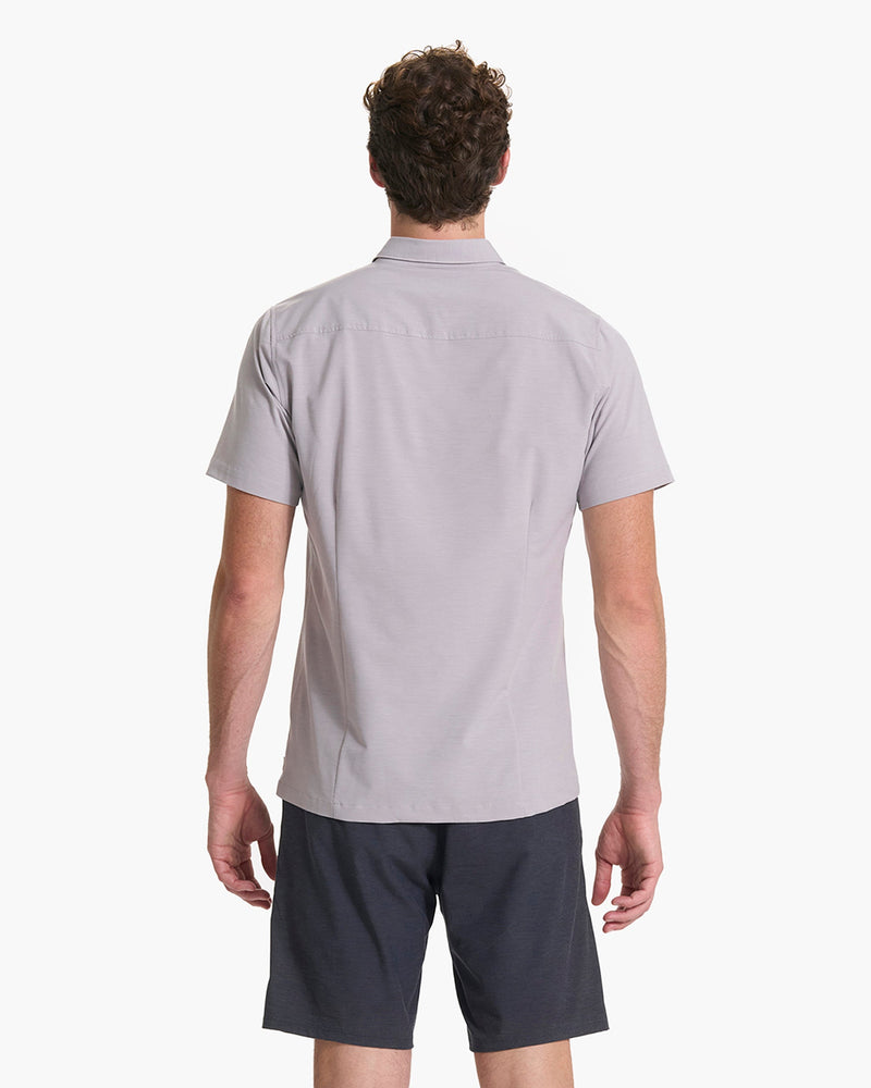 Volcom Throwing Star Men's Short Sleeve Shirt, Tower Grey, Size L