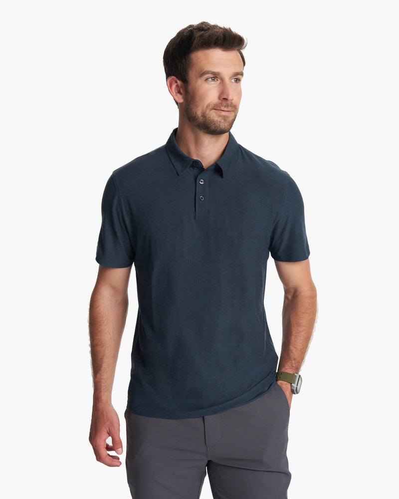 Strato Tech Polo, Men's Navy Heather Polo