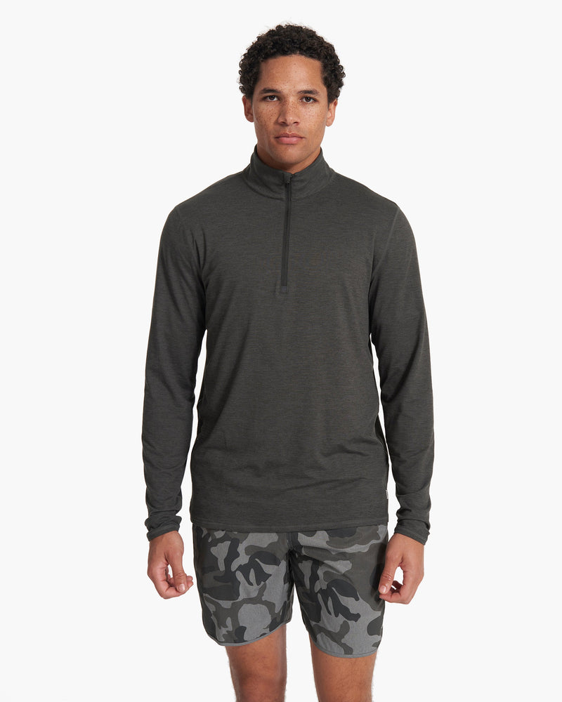 Flow Performance 1/4 Zip Pullover - Heather Charcoal