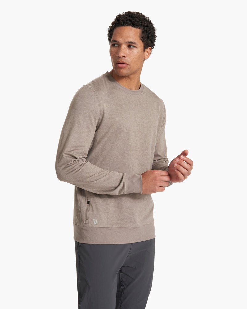 Vuori Ponto Performance 1/2 Zip Hoodie - Walnut Heather XL