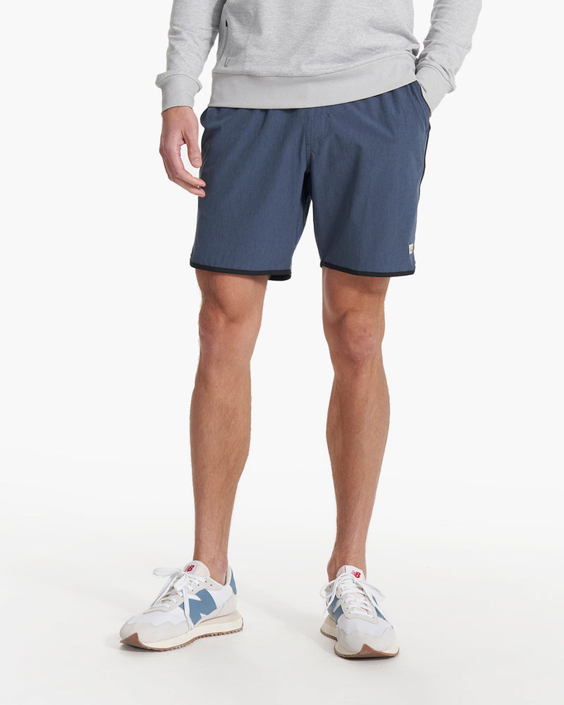 A.T. Performance Woven Stretch Shorts for Tall Men in Navy