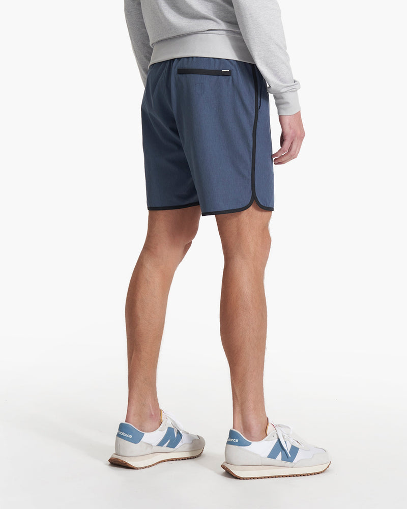BANKS premium brushback fleece shorts in CERULEAN