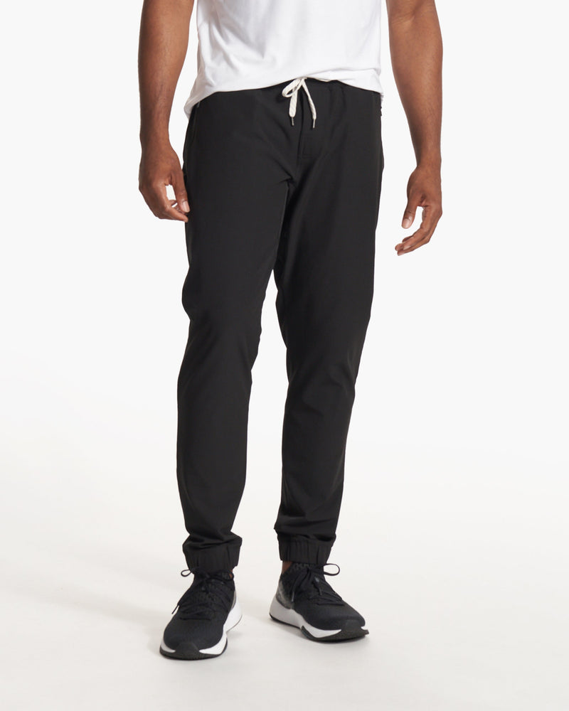 Plain Pocketed Sweatpants (Black) - B-WEAR