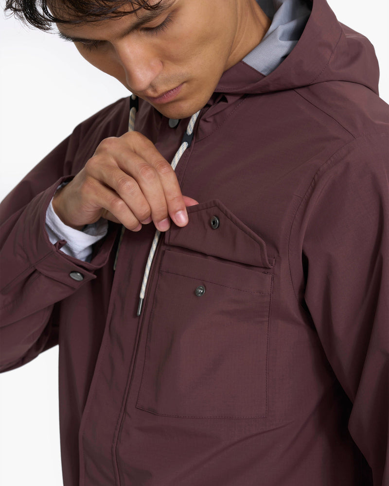 Palisades Rain Jacket | Chestnut | Vuori