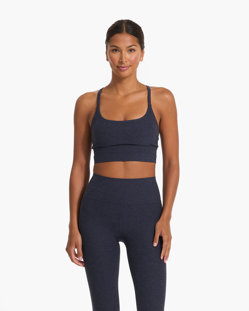 Compression Yoga Black Align Tank With Built In Bra And Strappy