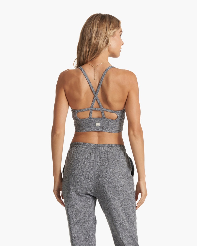 Elevation Ruched Bra, Flint Heather Sports Bra