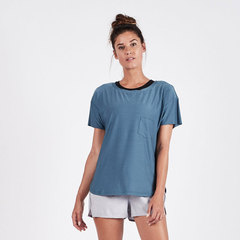 Lux Performance Tee - Tide Heather - Tide Heather 1