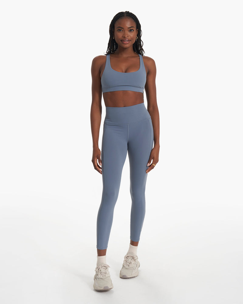 Alo Yoga Icon Ribbed Henley Bra Blue Size M - $26 (35% Off Retail) - From  Brittany