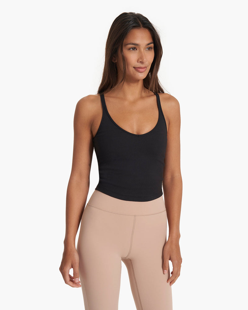 Move Theology Rib Contour Crop Tank, Womens Side Large, Purple MSRP $40