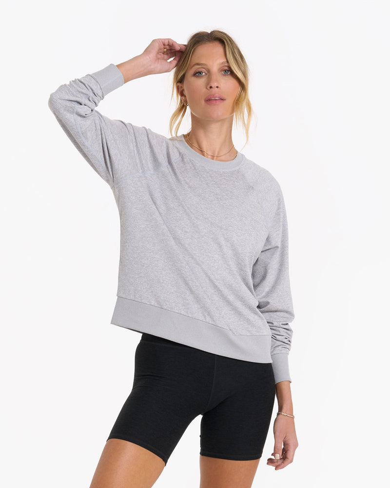 Long-Sleeve Halo Crew, Women's Pale Grey Pullover
