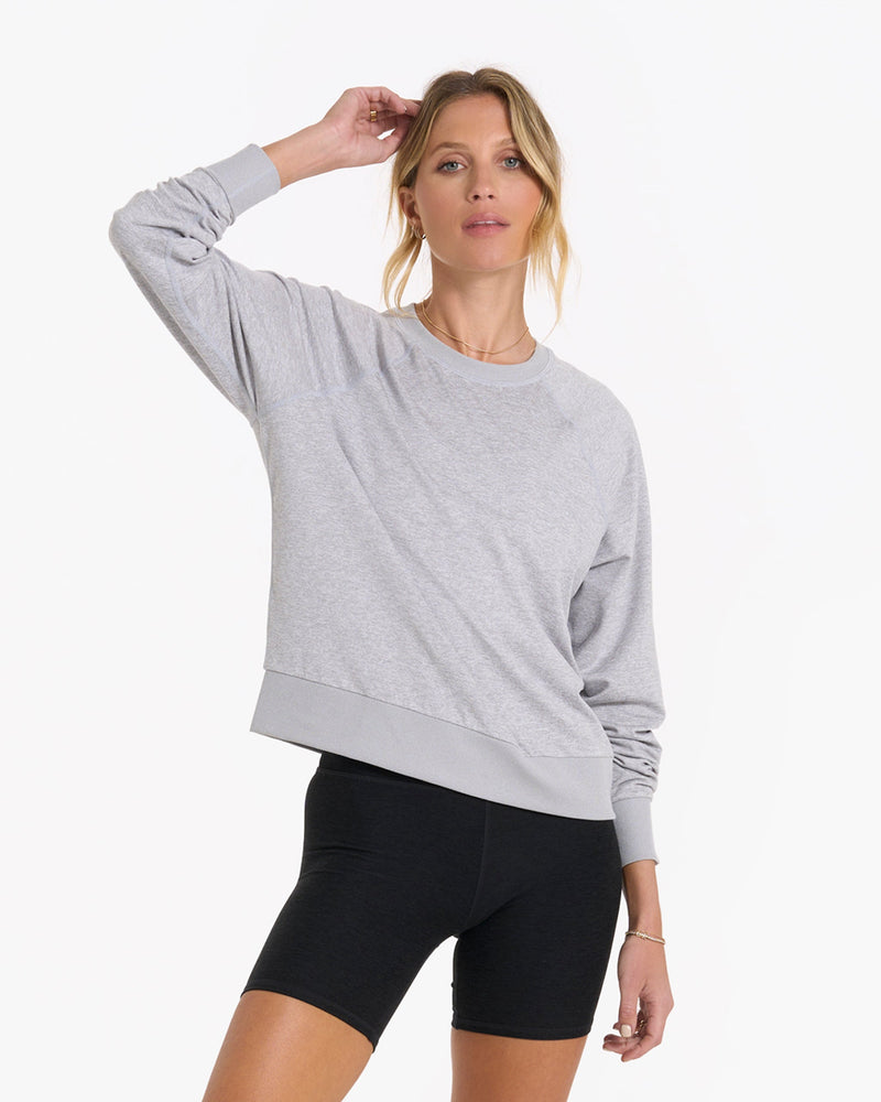 Long-Sleeve Halo Crew | Pale Grey Heather